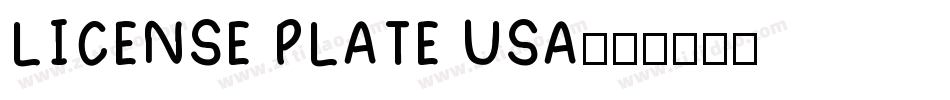 LICENSE PLATE USA字体转换